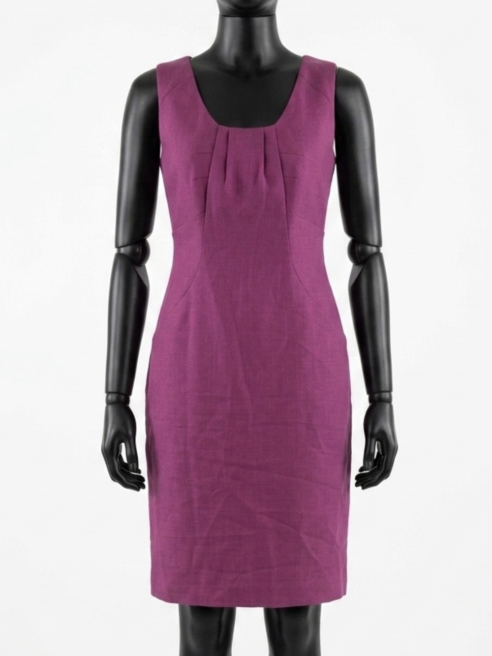 NEXT Magenta Purple Plum Textured Sheath Sleeveless Cocktail Office Dress - S 8